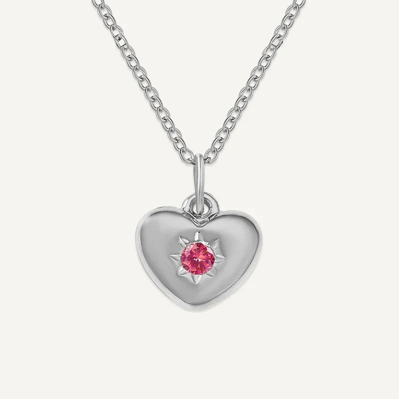 Geburtsstein Kette Herz