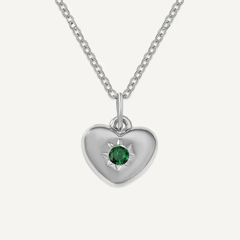 Geburtsstein Kette Herz
