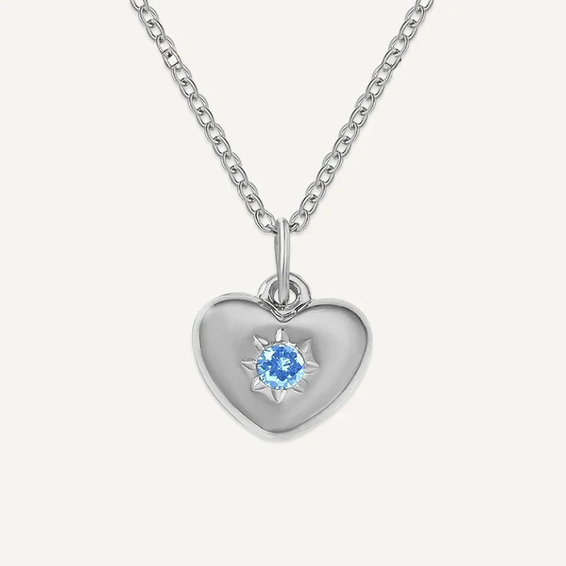 Geburtsstein Kette Herz