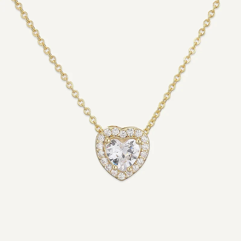 Geburtsstein Kette Herz mit Zirkonia