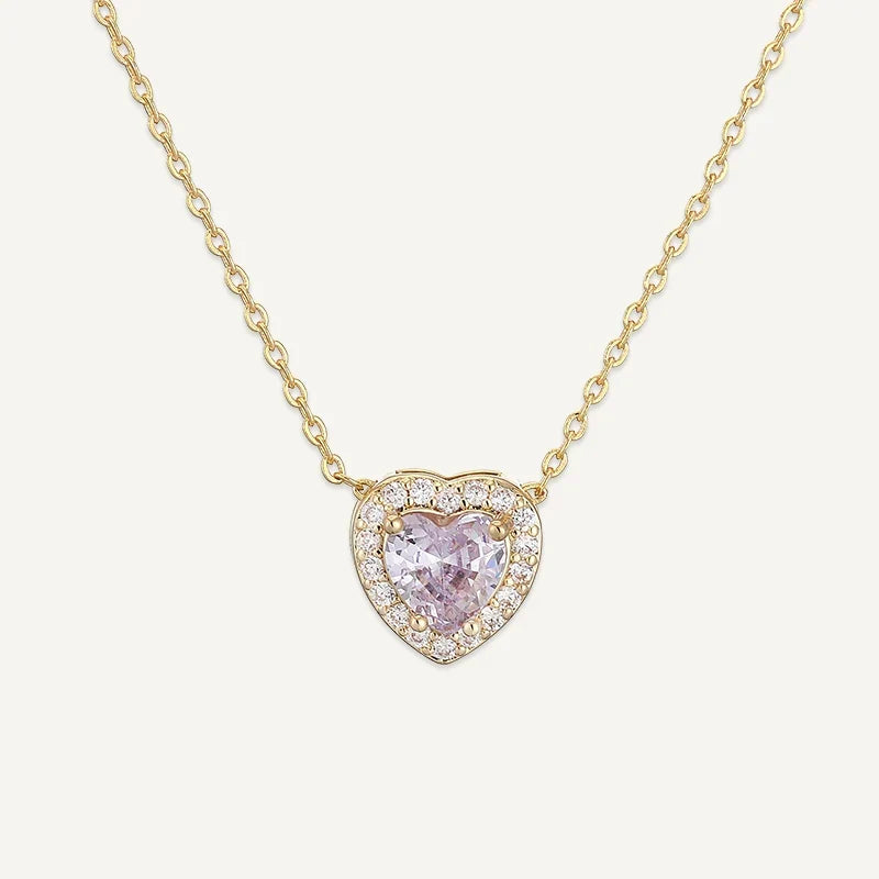 Geburtsstein Kette Herz mit Zirkonia