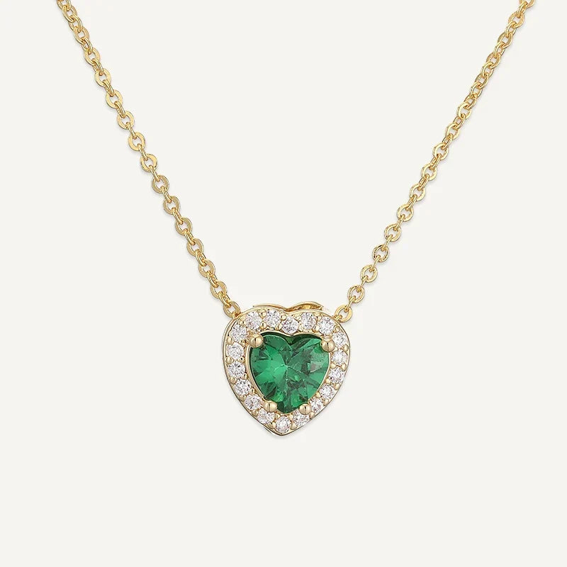 Geburtsstein Kette Herz mit Zirkonia