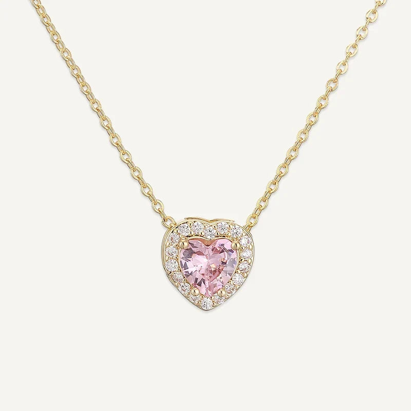 Geburtsstein Kette Herz mit Zirkonia