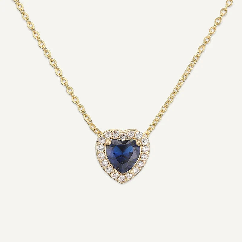 Geburtsstein Kette Herz mit Zirkonia