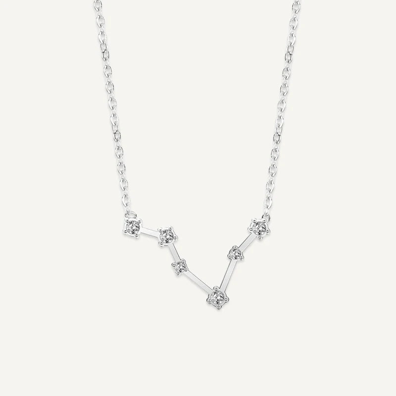 Sternzeichen Kette mit Sternbild und Zirkonia