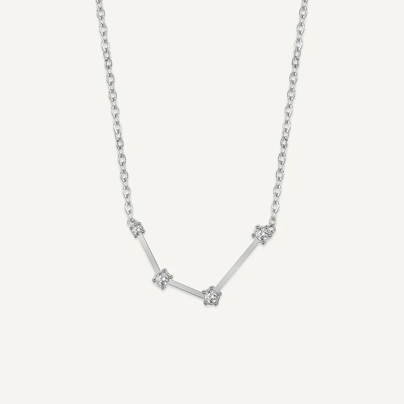 Sternzeichen Kette mit Sternbild und Zirkonia