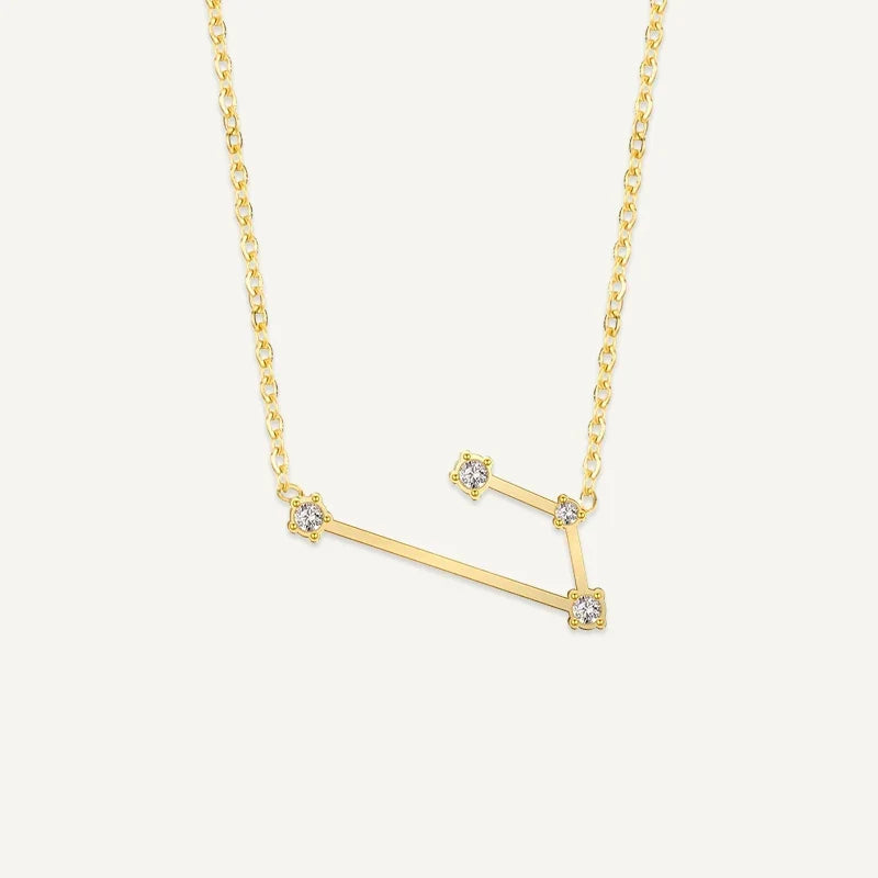 Sternzeichen Kette mit Sternbild und Zirkonia
