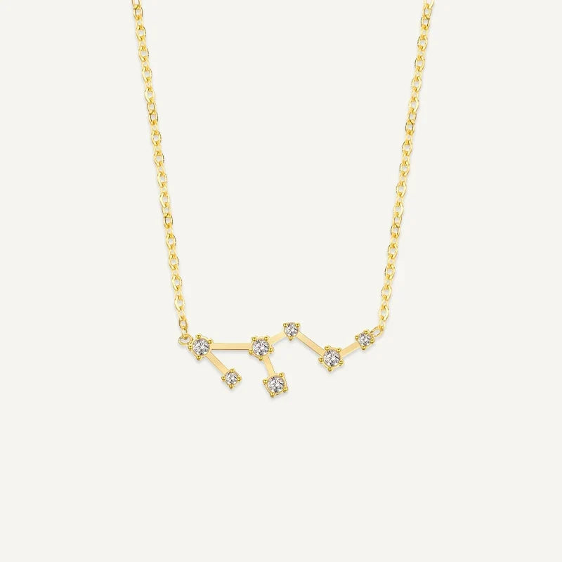 Sternzeichen Kette mit Sternbild und Zirkonia