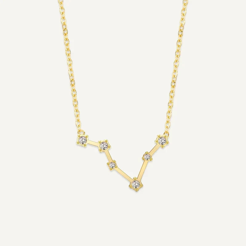 Sternzeichen Kette mit Sternbild und Zirkonia