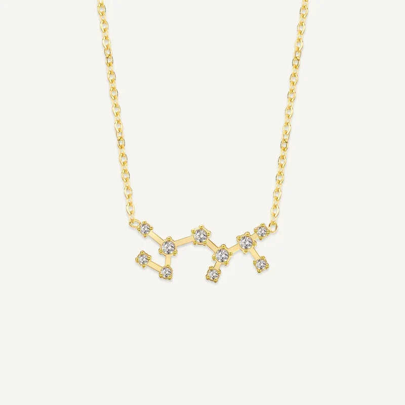 Sternzeichen Kette mit Sternbild und Zirkonia