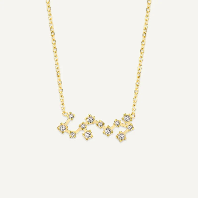 Sternzeichen Kette mit Sternbild und Zirkonia