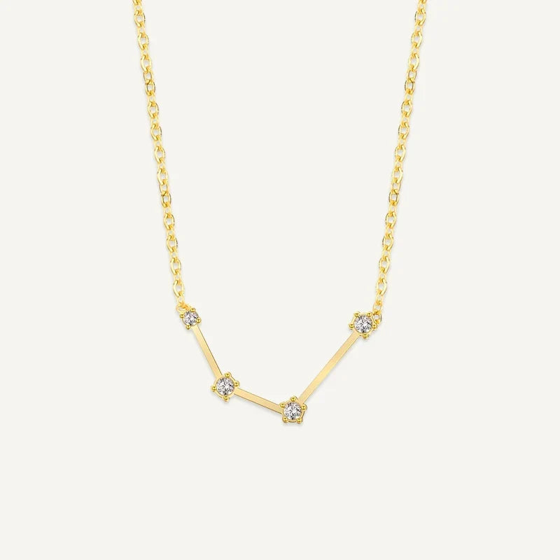 Sternzeichen Kette mit Sternbild und Zirkonia