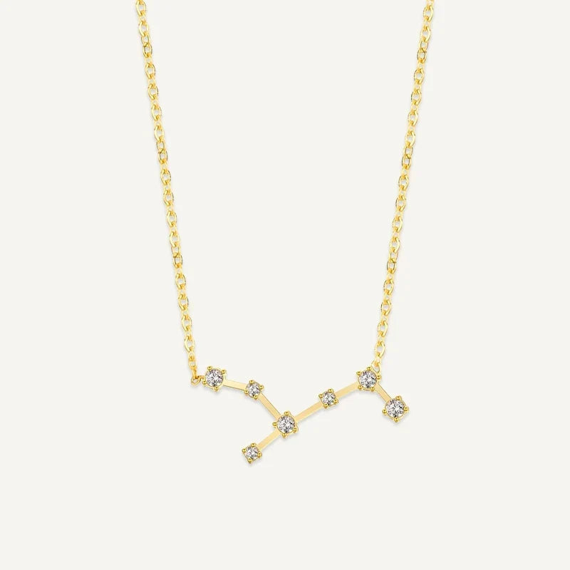 Sternzeichen Kette mit Sternbild und Zirkonia