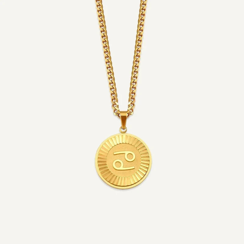 Sternzeichen Kette mit rundem Medaillon