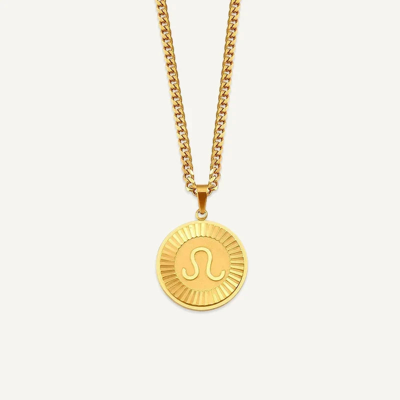 Sternzeichen Kette mit rundem Medaillon