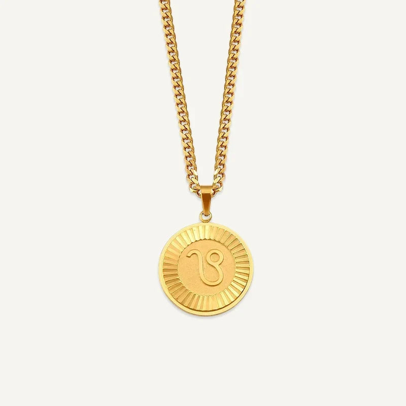 Sternzeichen Kette mit rundem Medaillon