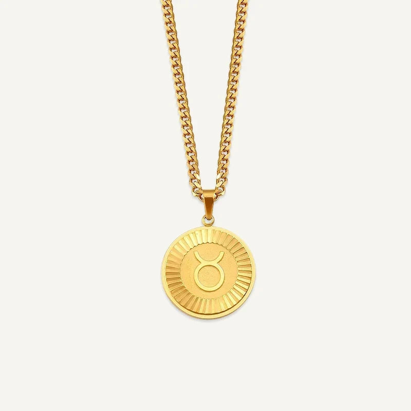 Sternzeichen Kette mit rundem Medaillon