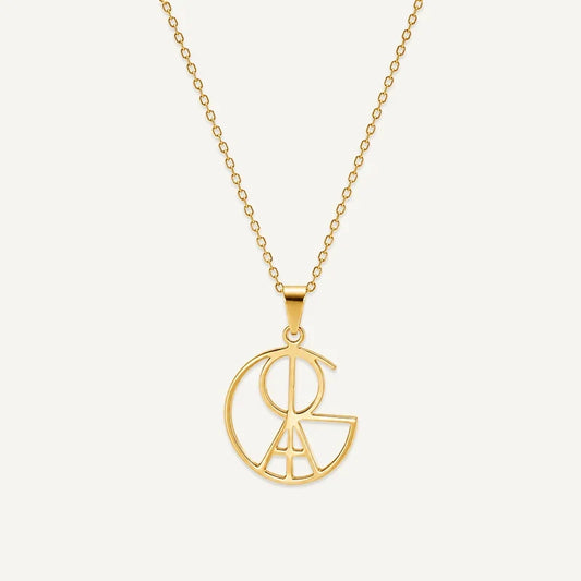 Monogramm Kette mit verschlungenen Buchstaben