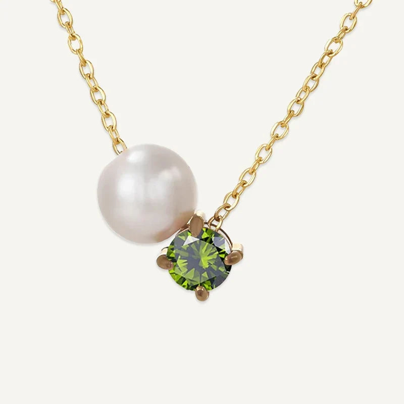 Geburtsstein Kette mit Perle
