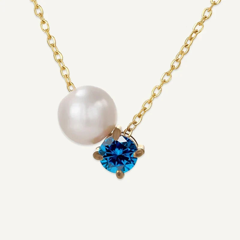 Geburtsstein Kette mit Perle