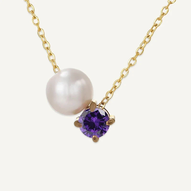 Geburtsstein Kette mit Perle