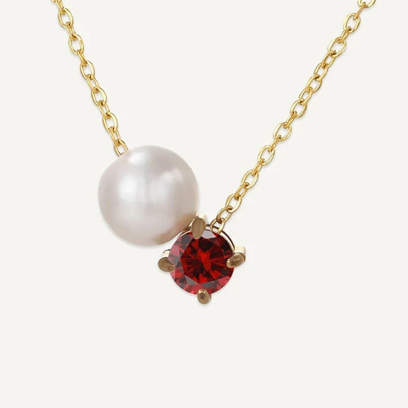 Geburtsstein Kette mit Perle