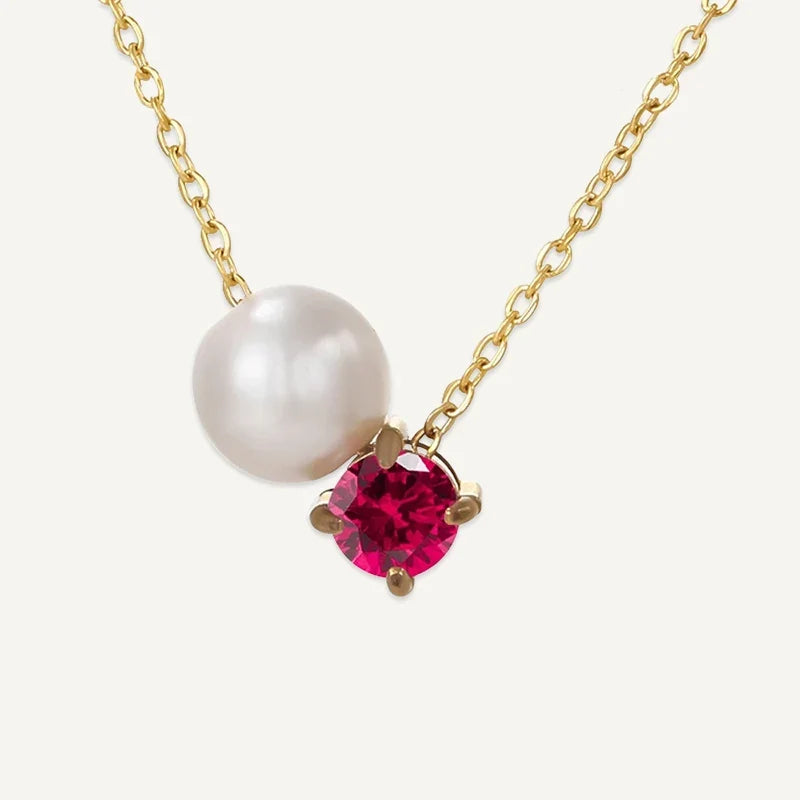 Geburtsstein Kette mit Perle