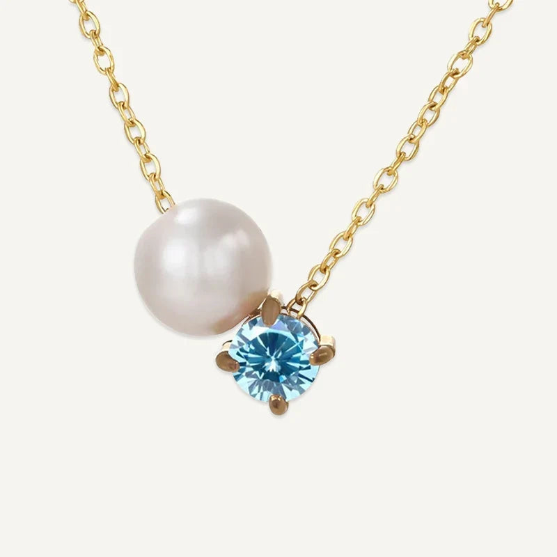 Geburtsstein Kette mit Perle
